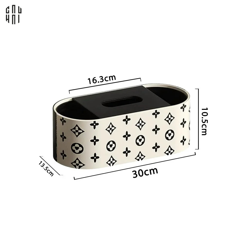 Hộp Khăn Giấy Da Peau D'Ivoire Fleurissant Monogram Up-HỘP KHĂN GIẤY-CẬU HAI HOME DECOR-CẬU HAI HOME DECOR