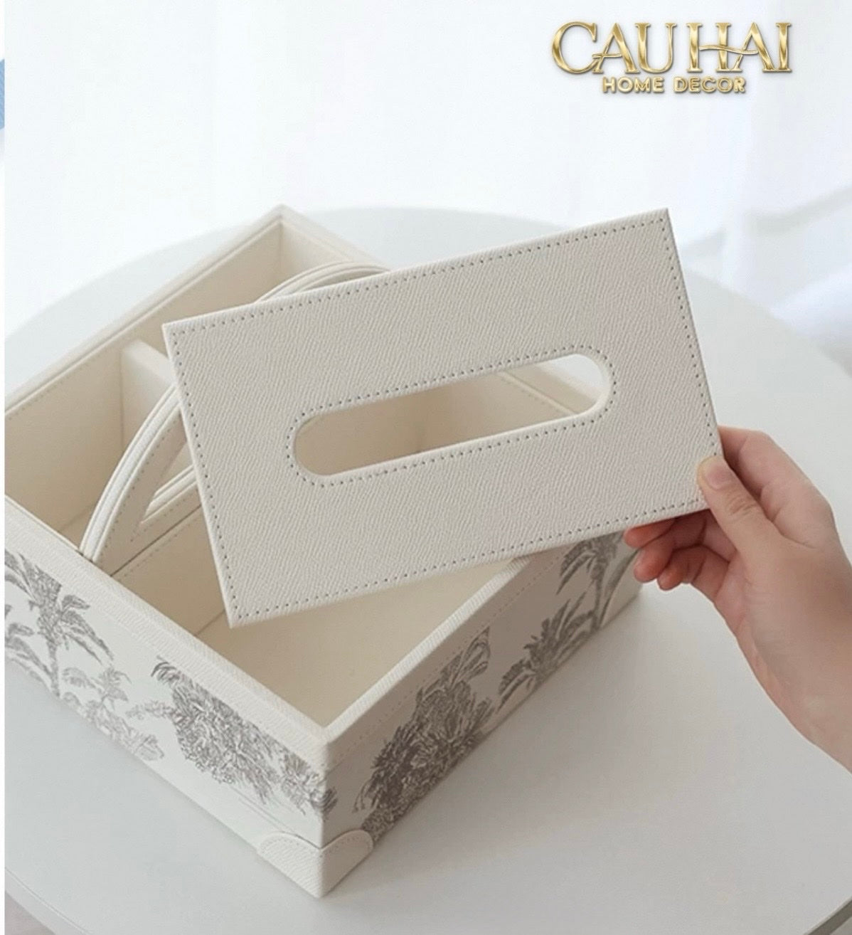 Hộp Khăn Giấy Handy Opaline Flora Tonkin - CẬU HAI HOME DECOR