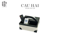 Hộp Khăn Giấy Lux Leather Noire Mystique-CẬU HAI HOME DECOR