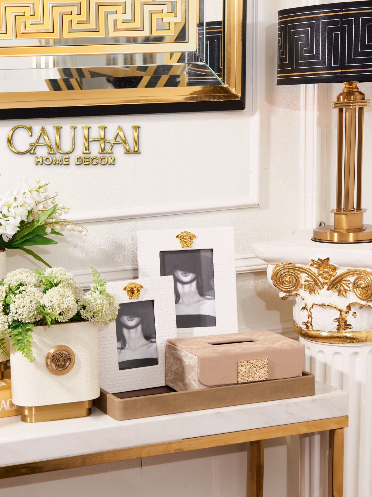 Hộp Khăn Giấy Marble Éclat Champagne 24*16*10-HỘP KHĂN GIẤY-CẬU HAI HOME DECOR-CẬU HAI HOME DECOR