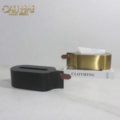 Hộp Khăn Giấy Metalic Veil D’Or Tissue Holder-CẬU HAI HOME DECOR
