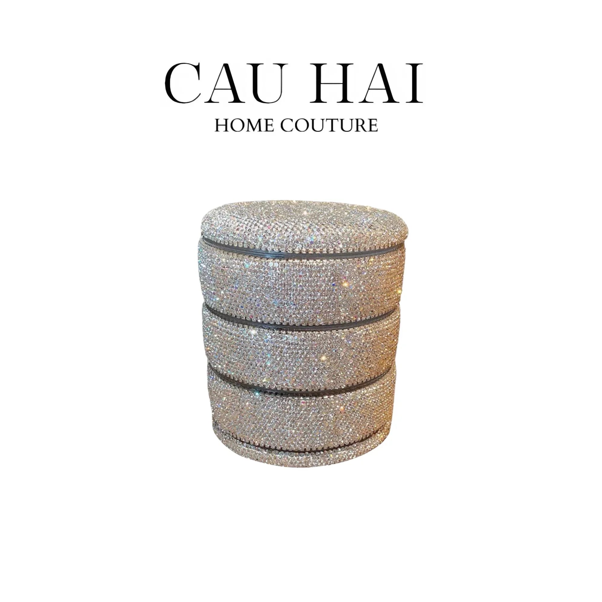 HỘP LƯU TRỮ 4 TẦNG CAROUSEL DIAMOND BLING BLING - CẬU HAI HOME DECOR