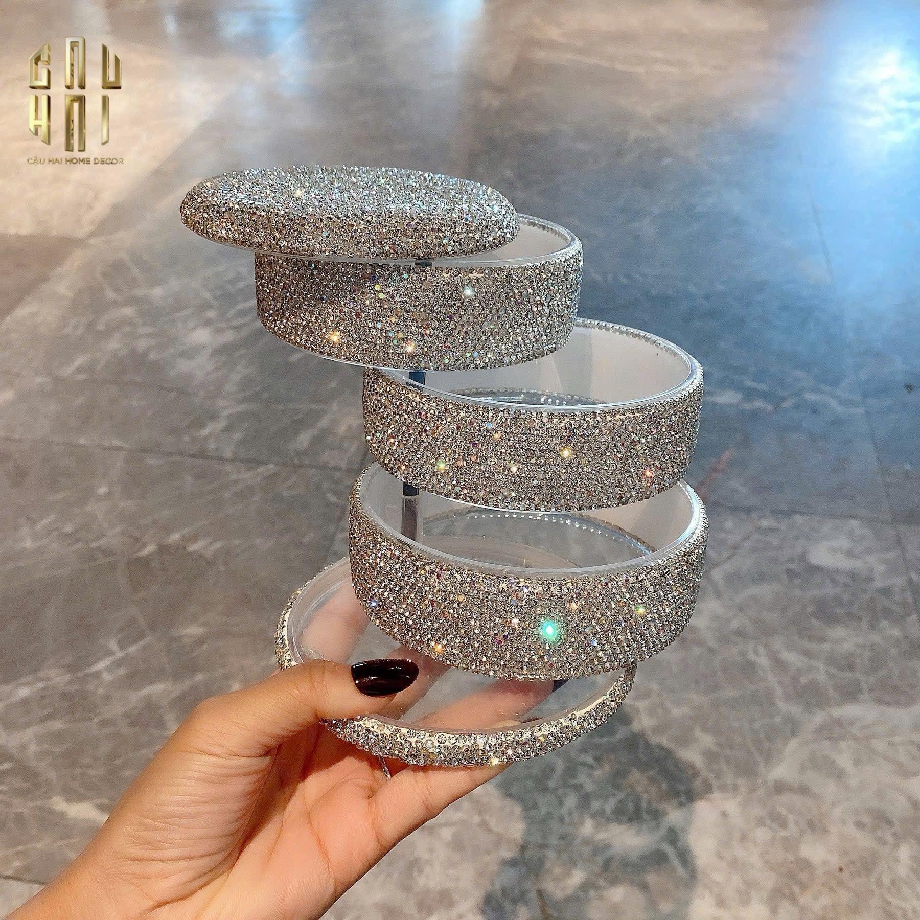 HỘP LƯU TRỮ 4 TẦNG CAROUSEL DIAMOND BLING BLING - CẬU HAI HOME DECOR