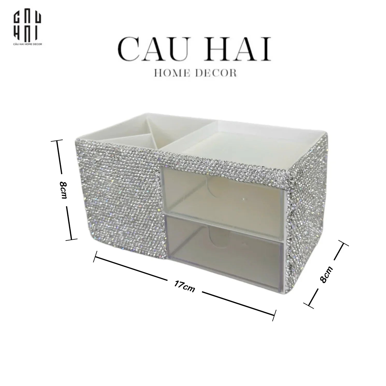 HỘP LƯU TRỮ ĐA NĂNG DIAMOND BLING BLING FW25 - CẬU HAI HOME DECOR