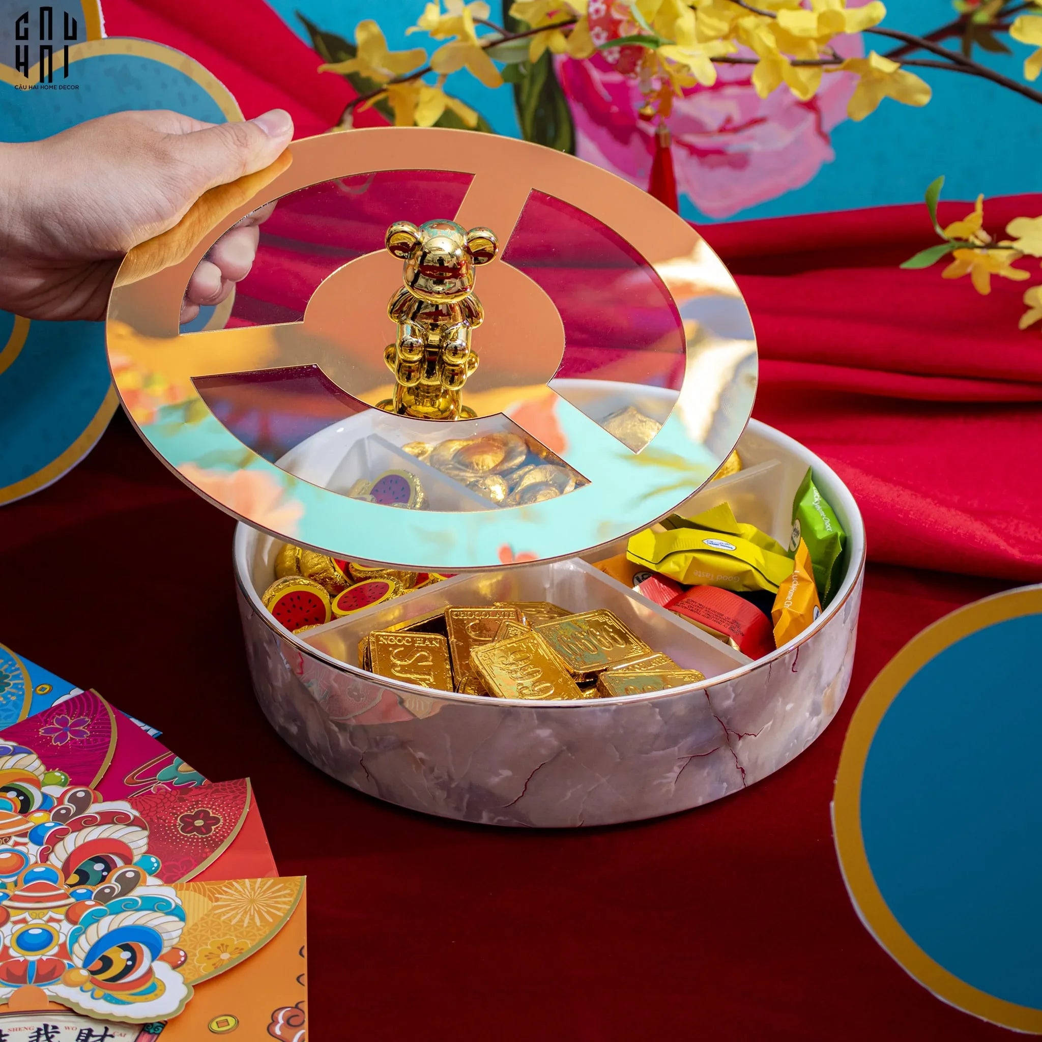 HỘP MỨT MILLENIUM BEAR - CẬU HAI HOME DECOR