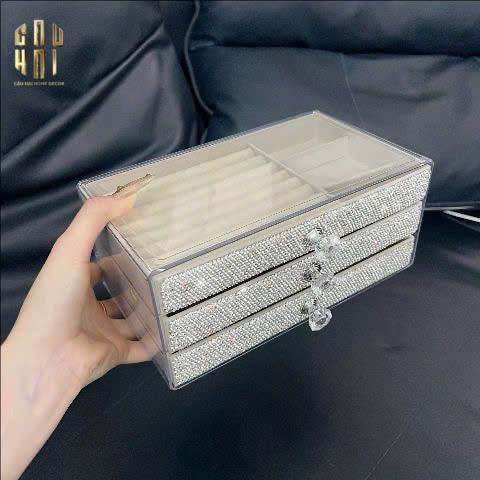 HỘP TRANG SỨC 3-IN-1 DIAMOND BLING BLING - CẬU HAI HOME DECOR