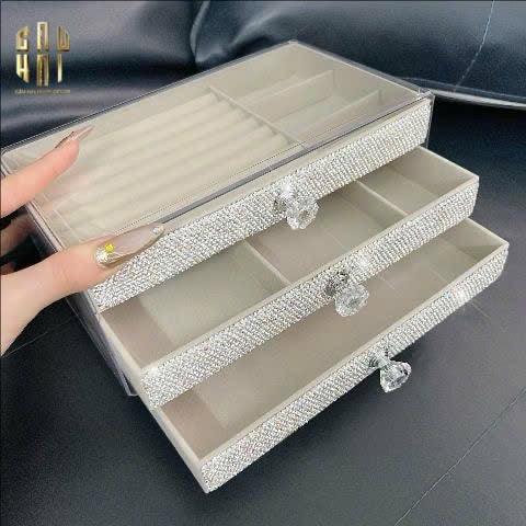 HỘP TRANG SỨC 3-IN-1 DIAMOND BLING BLING - CẬU HAI HOME DECOR