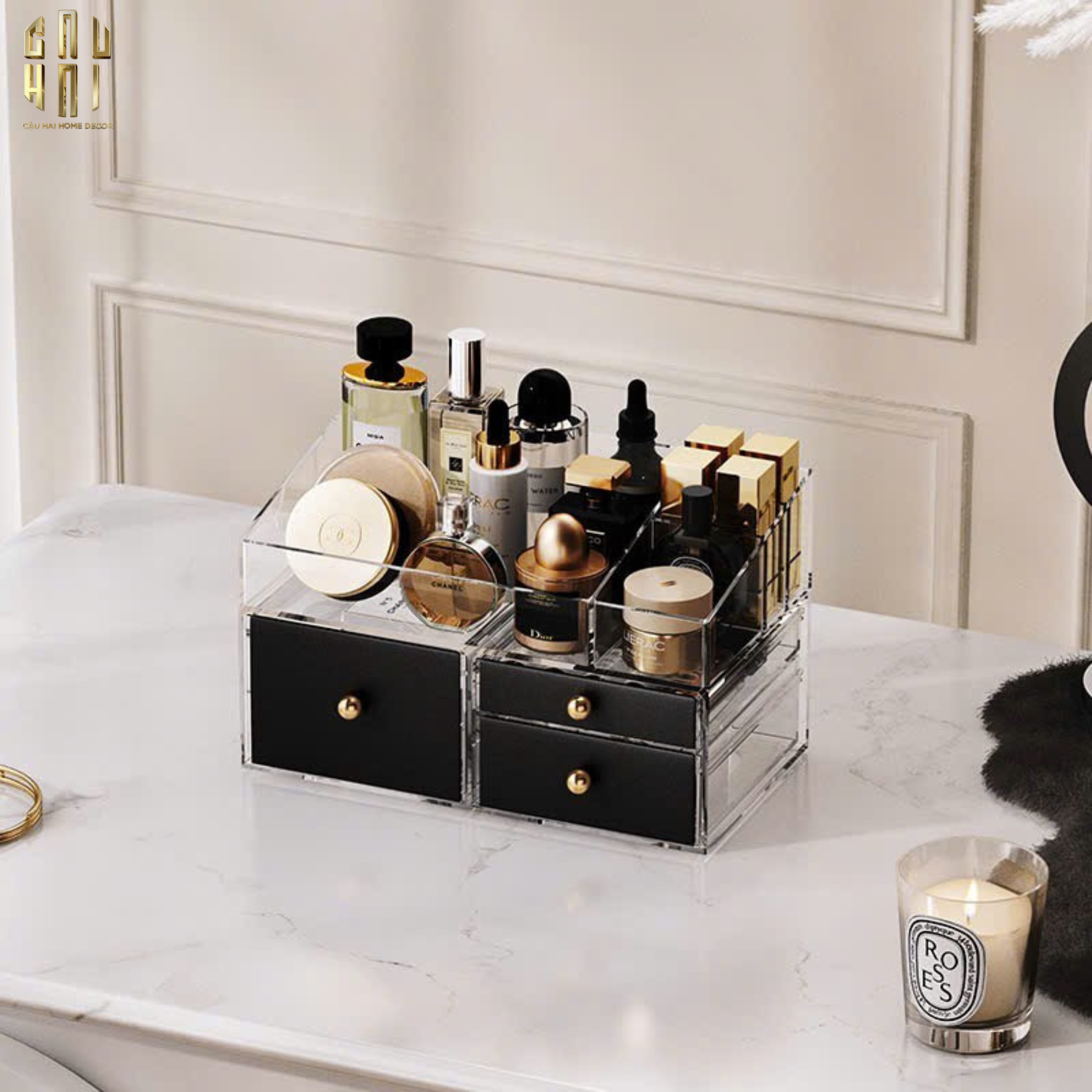 HỘP TRANG SỨC DA ELEGANCE FAUBOURG FW25 - CẬU HAI HOME DECOR