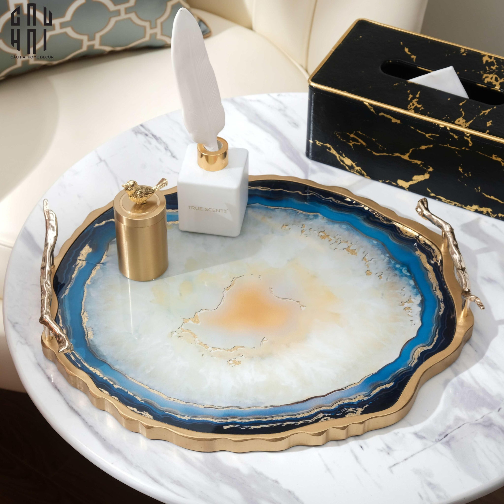 KHAY TRÒN HORIZON ROUND TRAY SS25-CẬU HAI HOME DECOR