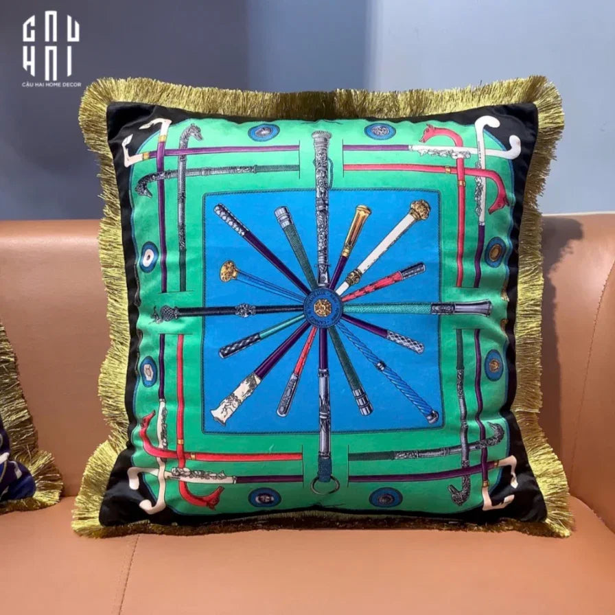 VỎ GỐI NHUNG CAVALIER EN FÊTE 45.-CẬU HAI HOME DECOR