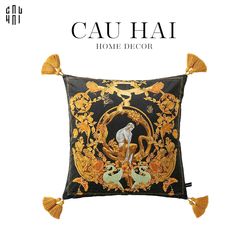 IMPERIAL SIGNATURE - VỎ GỐI NHUNG ACANTHUS ROYALE 45.-CẬU HAI HOME DECOR