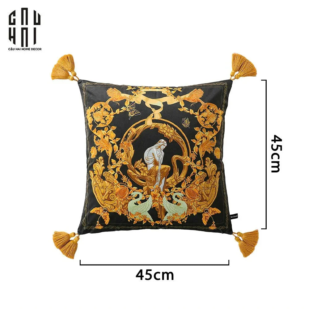 IMPERIAL SIGNATURE - VỎ GỐI NHUNG ACANTHUS ROYALE 45.-CẬU HAI HOME DECOR