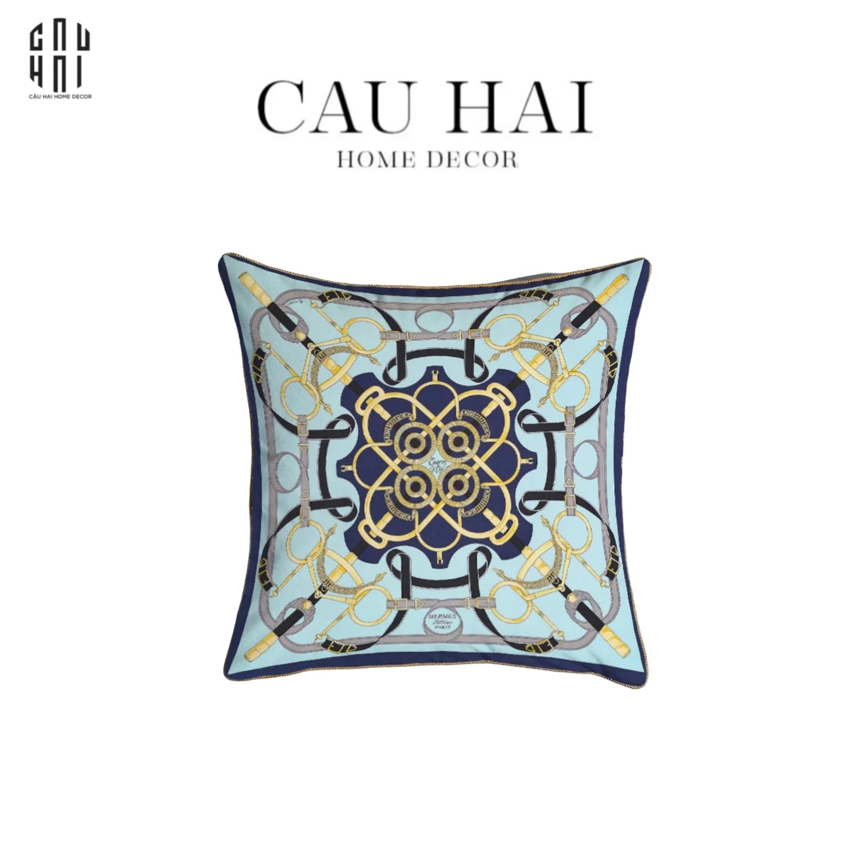 VỎ GỐI NHUNG EPERON D'OR . - AZURE 45-CẬU HAI HOME DECOR