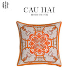 VỎ GỐI NHUNG CAO CẤP EPERON D'OR 45. - ORANGE-CẬU HAI HOME DECOR