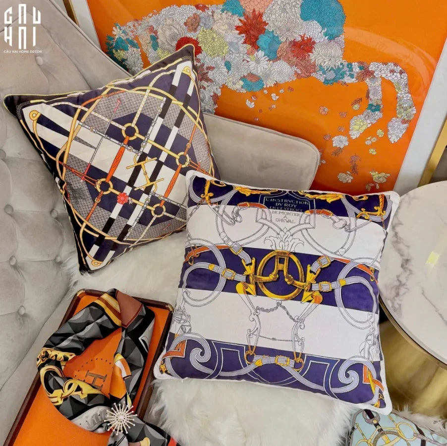 VỎ GỐI NHUNG PARCOURS SANS FAUTE 45-CẬU HAI HOME DECOR