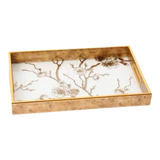 Khay Gương Chữ Nhật Cherry Blossom Vintage Decorative Trays 22X35-KHAY TRANG TRÍ-Đối tác tại Trung Quốc theo từng đơn đặt hàng-CẬU HAI HOME DECOR