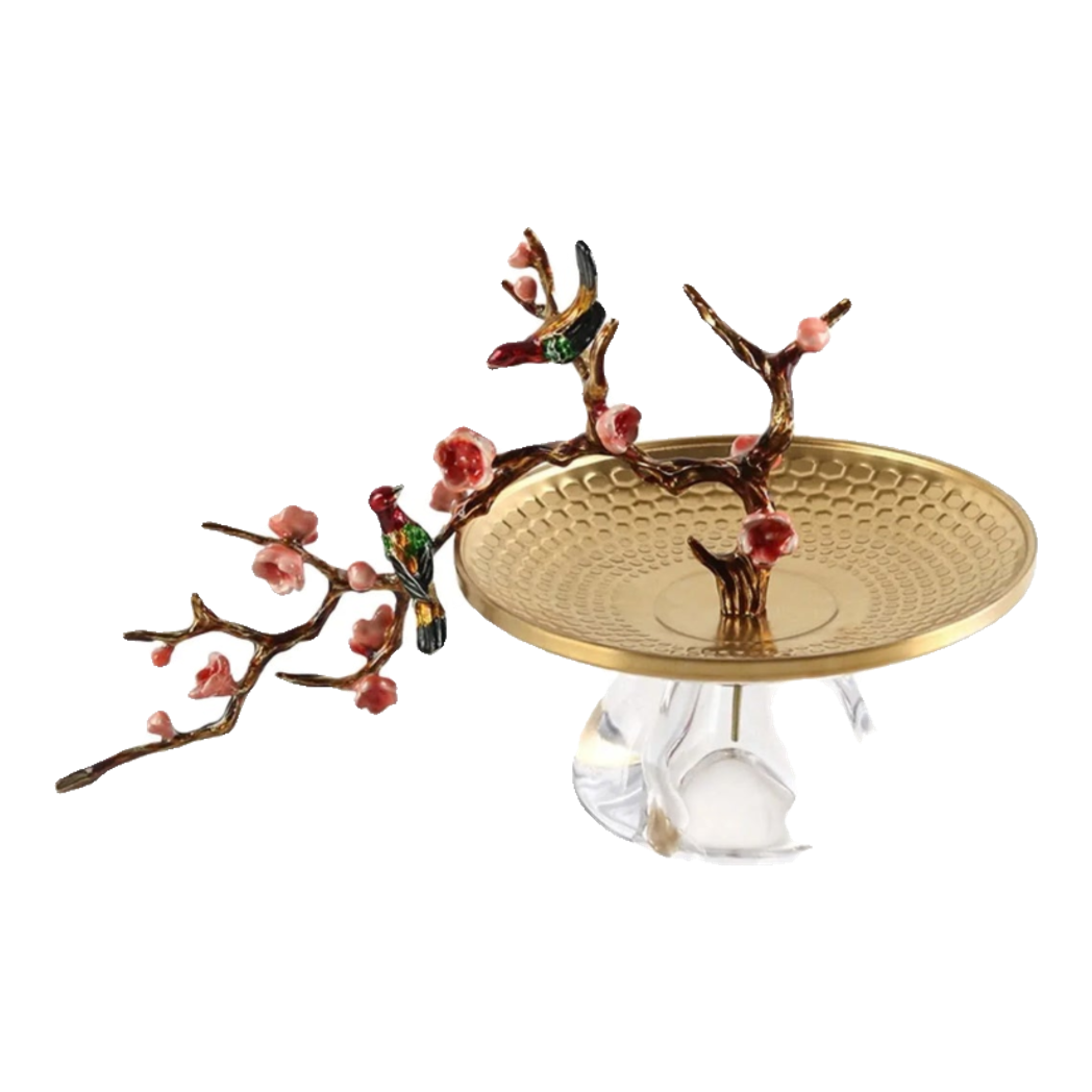 Elysian - Đĩa Trái Cây Khay Tròn Branche De Bonheur Atélier 31x18x19-KHAY TRANG TRÍ-CẬU HAI HOME DECOR-CẬU HAI HOME DECOR
