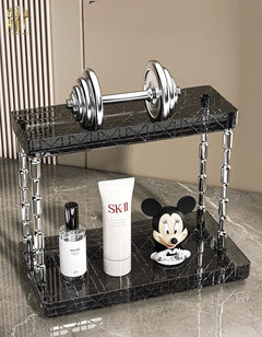 Kệ 2 Tầng Acrylic Runway Module Black Cannage-CẬU HAI HOME DECOR