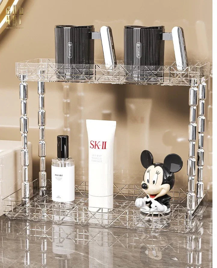 Kệ 2 Tầng Acrylic Runway Module Black Cannage-CẬU HAI HOME DECOR