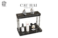 Kệ 2 Tầng Acrylic Runway Module Black Cannage-CẬU HAI HOME DECOR