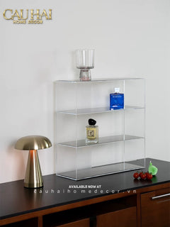 Kệ Acrylic 4 Tầng Metal Velvet Shelf Tiered Organizer 38x13.6x43-CẬU HAI HOME DECOR