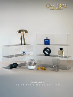 Kệ Acrylic 4 Tầng Metal Velvet Shelf Tiered Organizer 38x13.6x43-CẬU HAI HOME DECOR