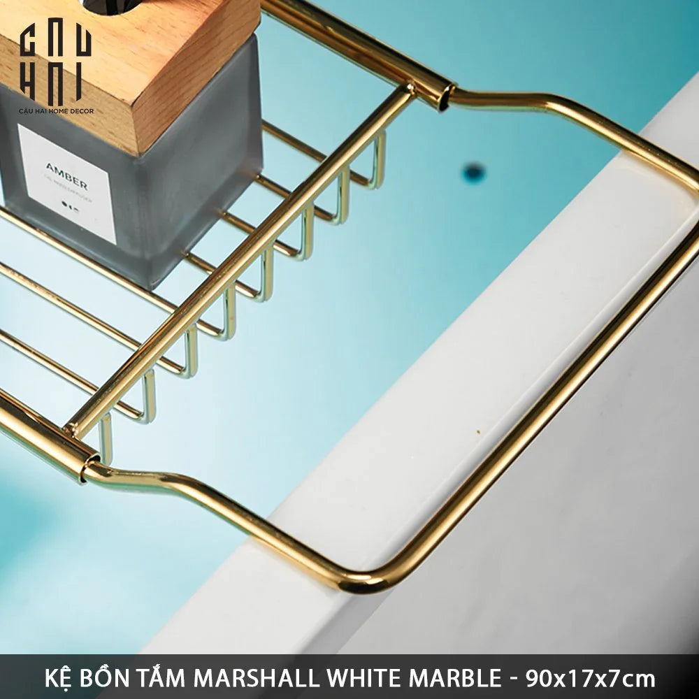 HOME COUTURE - KỆ BỒN TẮM MARSHALL BLACK MARBLE - CẬU HAI HOME DECOR