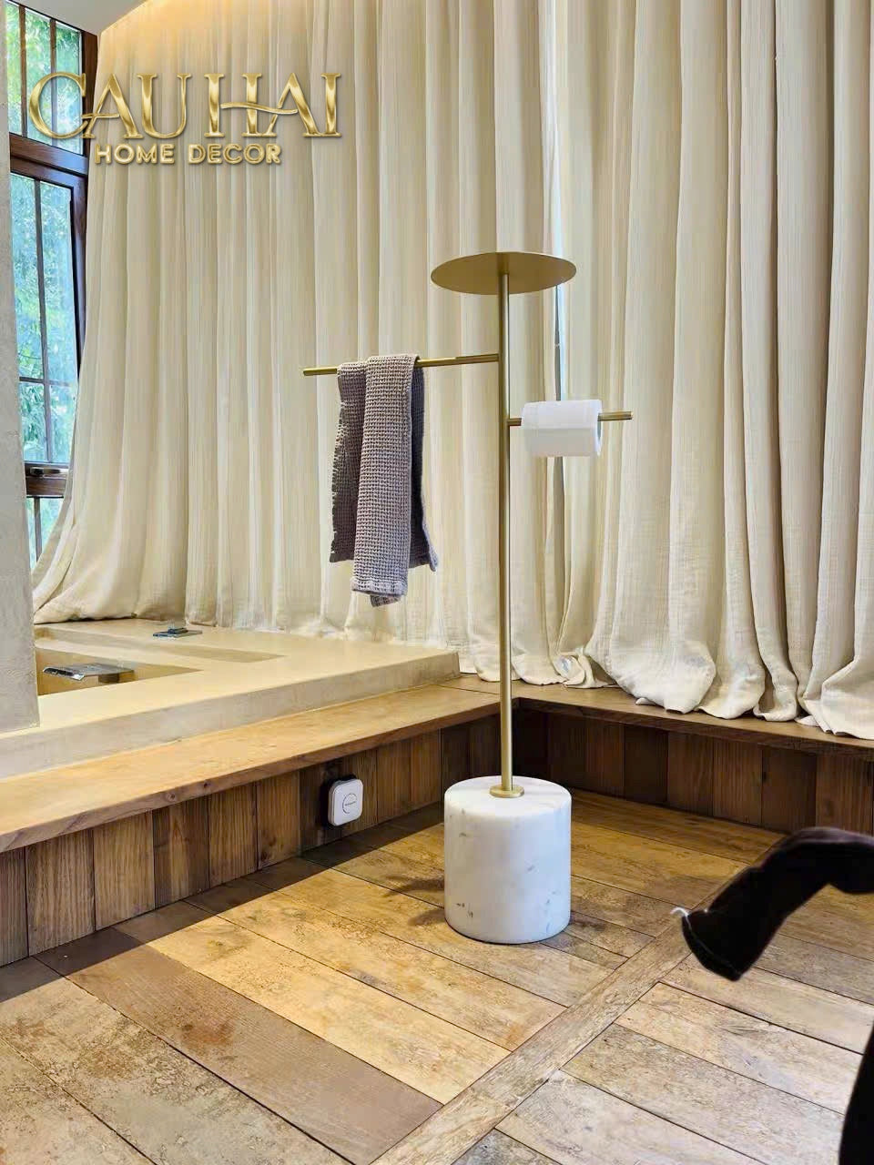 Kệ Nhà Tắm Đá Marble L'axe D'or – Gilded H85-PHỤ KIỆN NHÀ TẮM-CẬU HAI HOME DECOR-CẬU HAI HOME DECOR