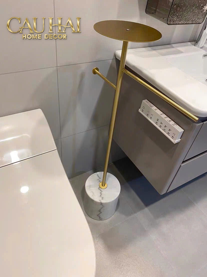 Kệ Nhà Tắm Đá Marble L'axe D'or – Gilded H85-PHỤ KIỆN NHÀ TẮM-CẬU HAI HOME DECOR-CẬU HAI HOME DECOR