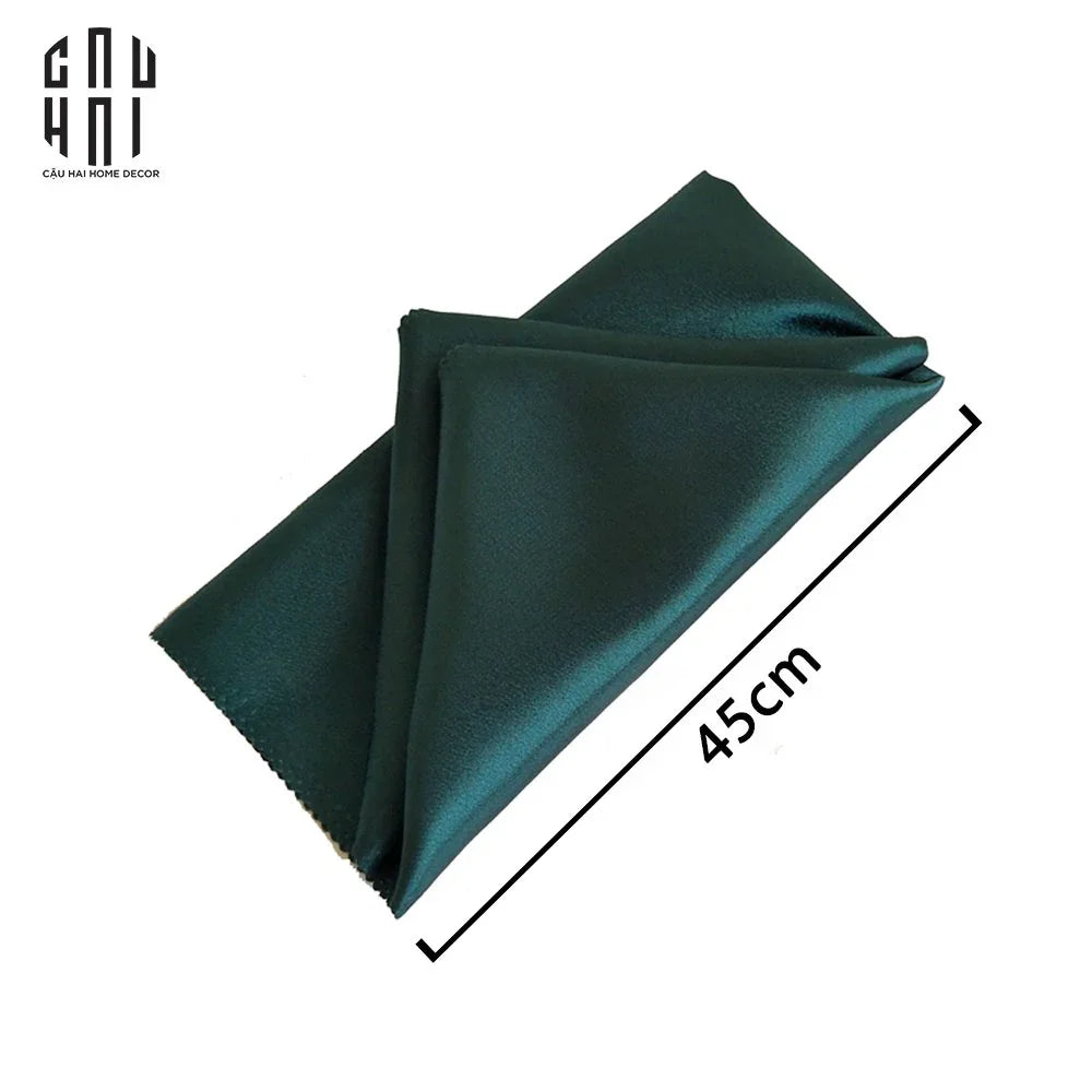 Khăn Ăn - Silk Napkin Emerald-CẬU HAI HOME DECOR