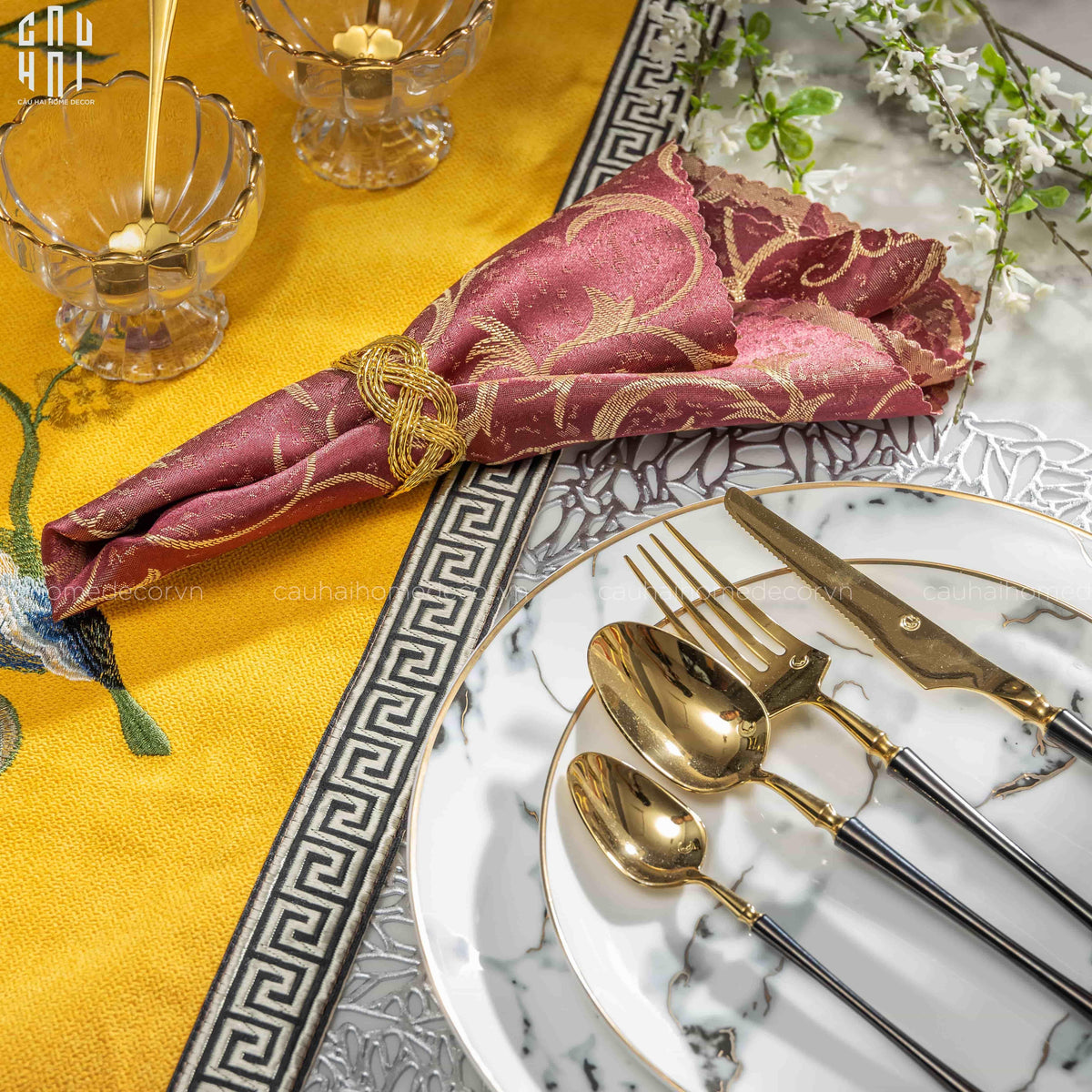 Khăn Ăn - Silk Napkin Sophie-KHĂN ĂN-Đối tác tại Trung Quốc theo từng đơn đặt hàng-CẬU HAI HOME DECOR