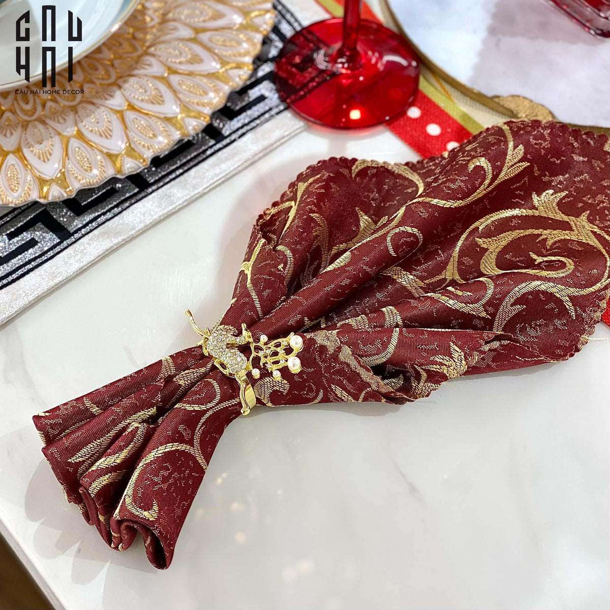 Khăn Ăn - Silk Napkin Sophie-KHĂN ĂN-Đối tác tại Trung Quốc theo từng đơn đặt hàng-CẬU HAI HOME DECOR