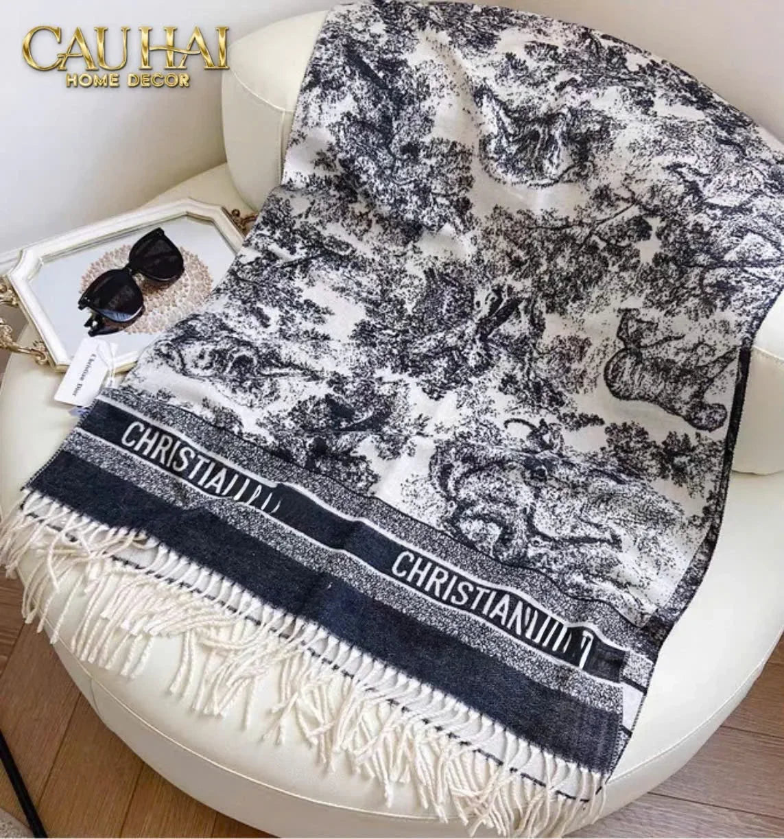 Khăn Cashmere 90*180 - Couture Pashmina Jouy D.O-KHĂN CHOÀNG-Đối tác tại Trung Quốc theo từng đơn đặt hàng-CẬU HAI HOME DECOR