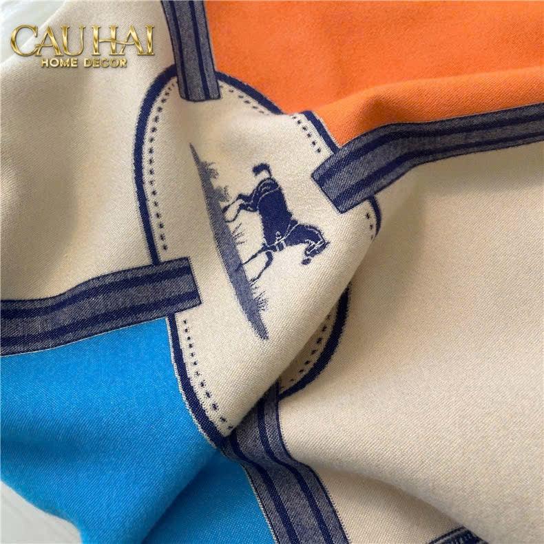 Khăn Cashmere Couture Équestre Moderne 65x185-CẬU HAI HOME DECOR