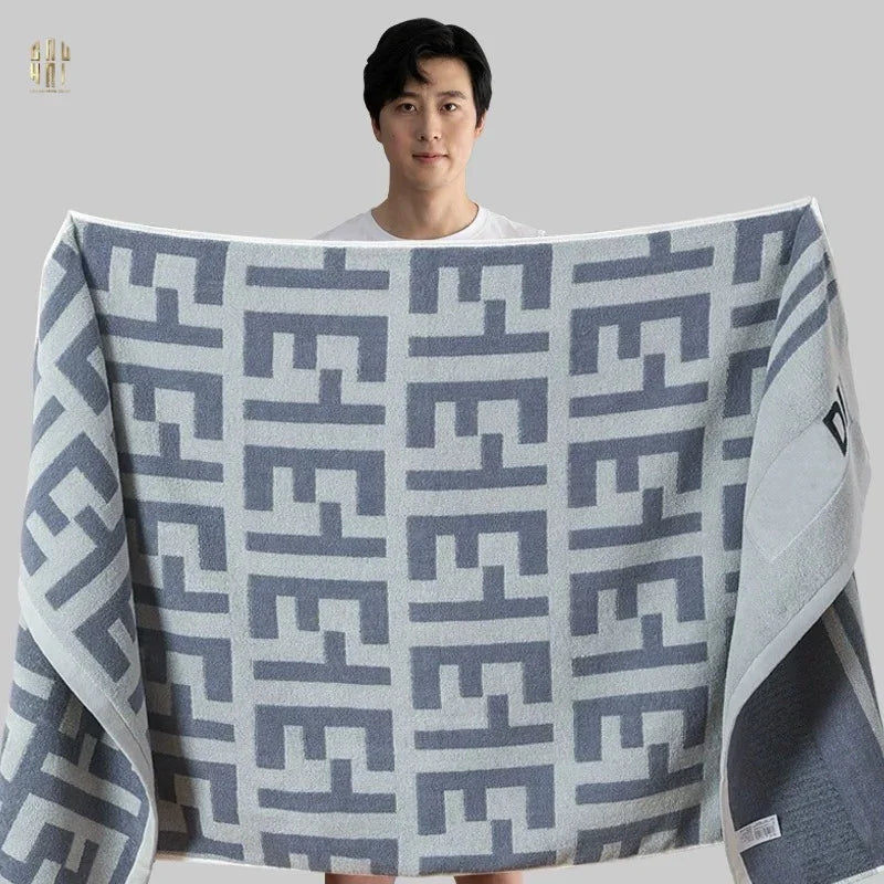 KHĂN TẮM 70x140 - FANCY BATH TOWEL - GRIS - CẬU HAI HOME DECOR