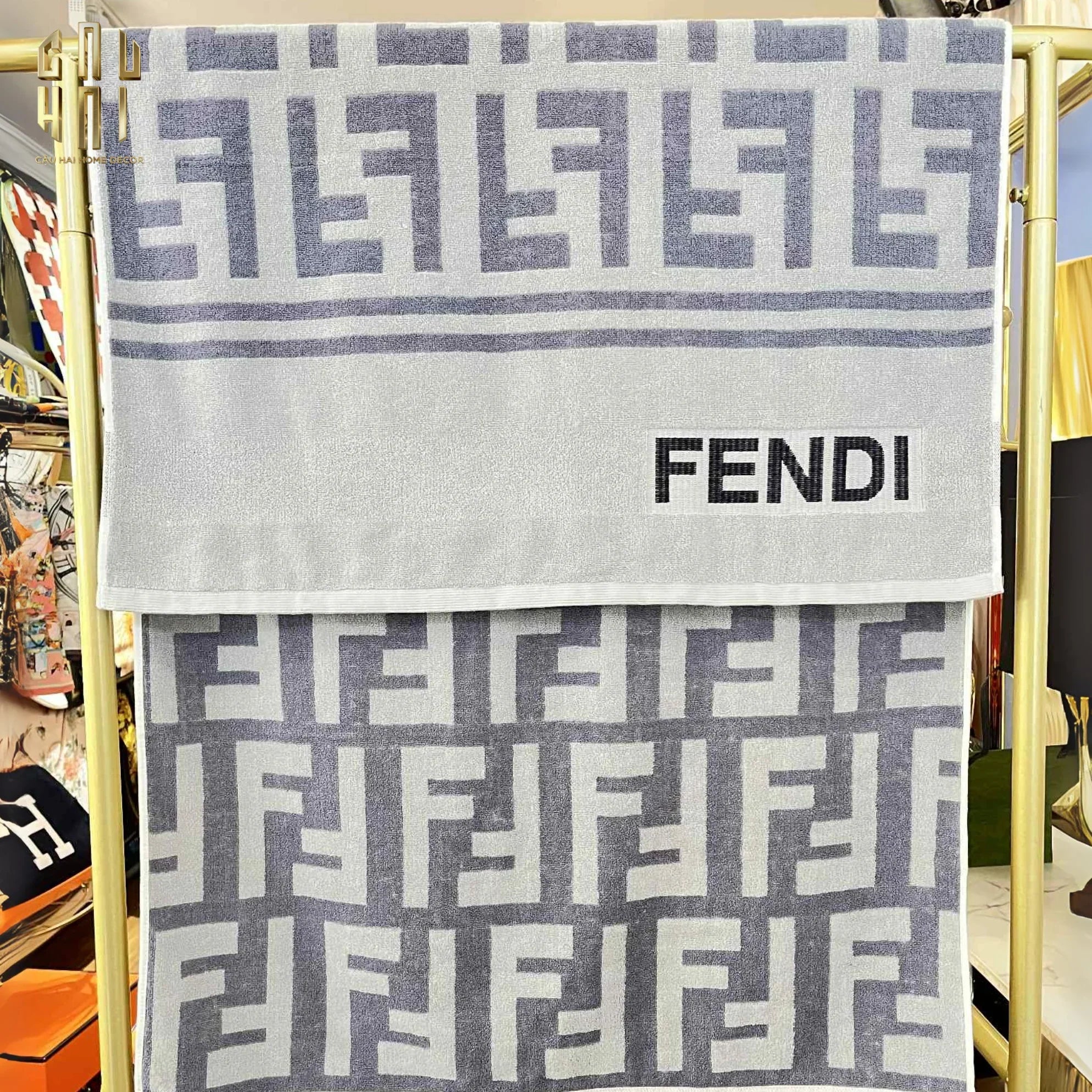 KHĂN TẮM 70x140 - FANCY BATH TOWEL - GRIS - CẬU HAI HOME DECOR