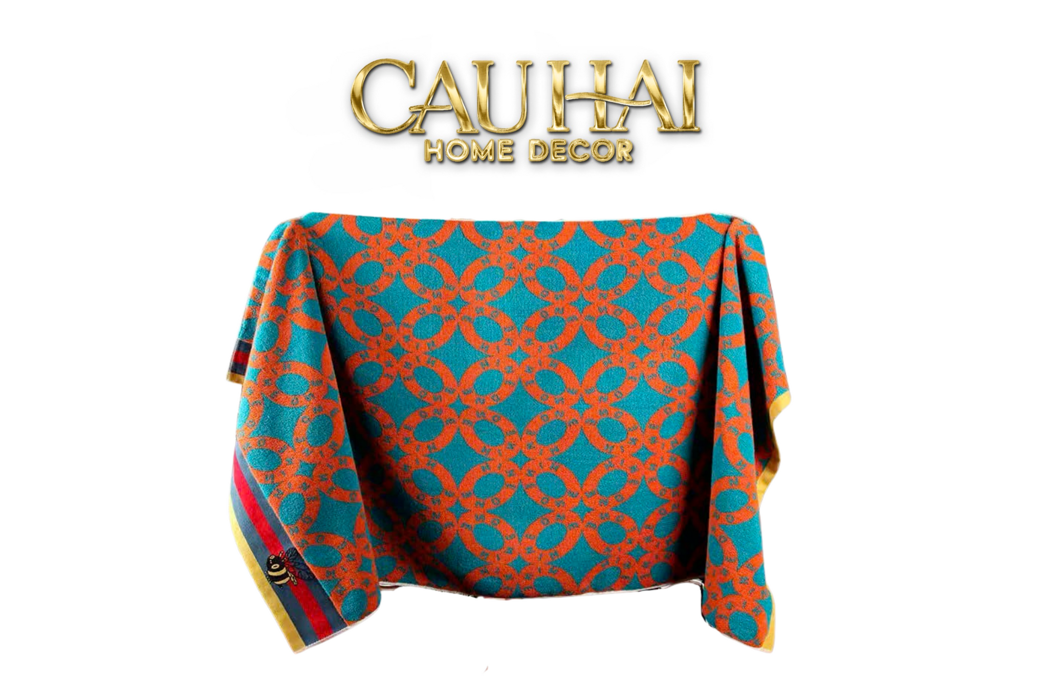 KHĂN TẮM 70X140 - GEOMETRIC CHAIN GC BATH TOWEL - CẬU HAI HOME DECOR