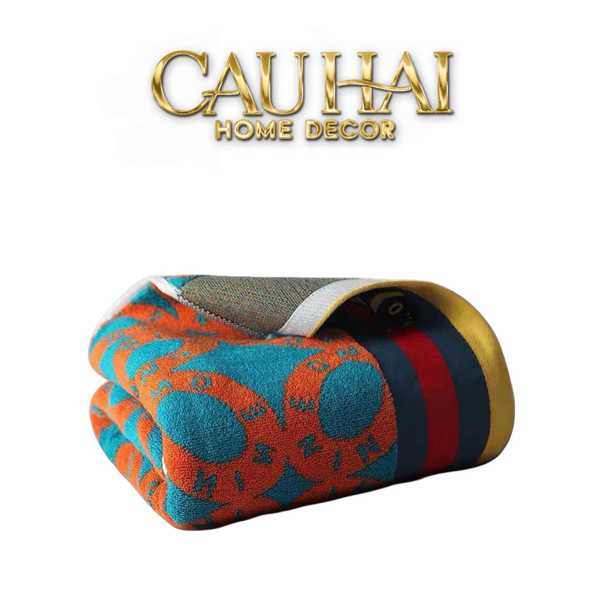 KHĂN TẮM 70X140 - GEOMETRIC CHAIN GC BATH TOWEL - CẬU HAI HOME DECOR