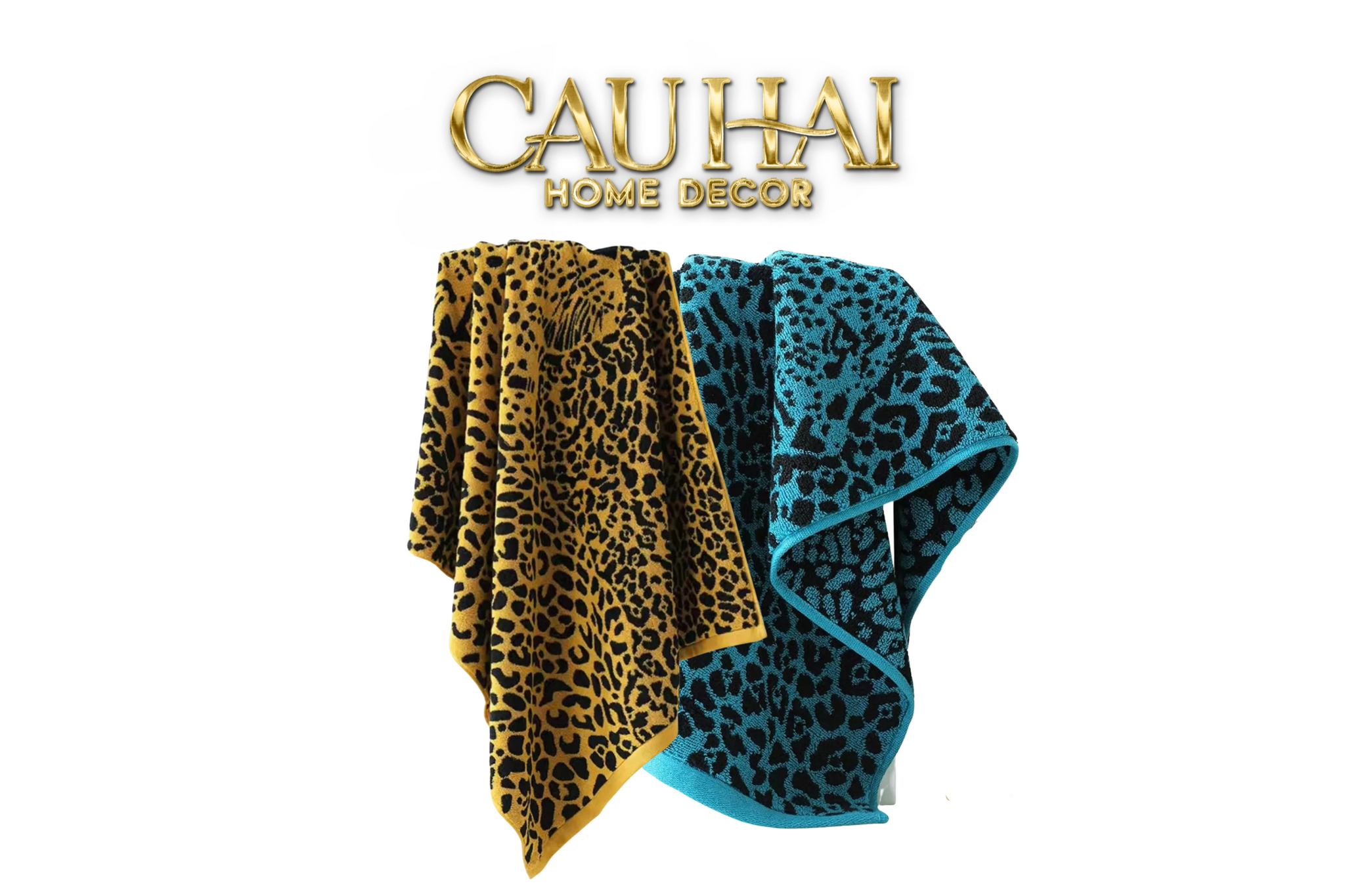 KHĂN TẮM 70X140 - LEOPARD PREMIUM BATH TOWEL - CẬU HAI HOME DECOR