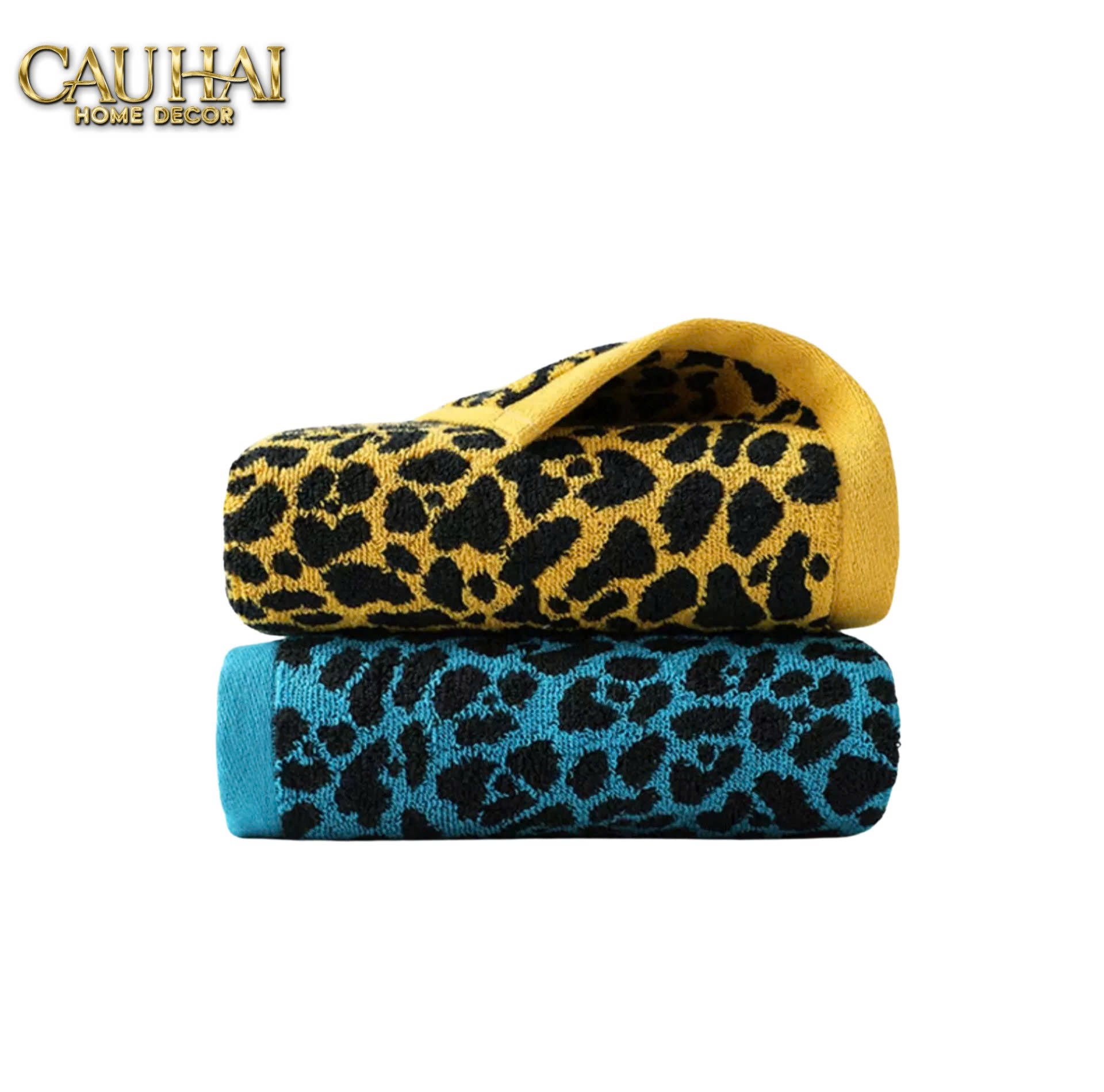 KHĂN TẮM 70X140 - LEOPARD PREMIUM BATH TOWEL - CẬU HAI HOME DECOR