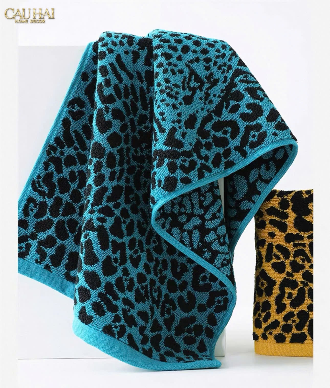 KHĂN TẮM 70X140 - LEOPARD PREMIUM BATH TOWEL - CẬU HAI HOME DECOR