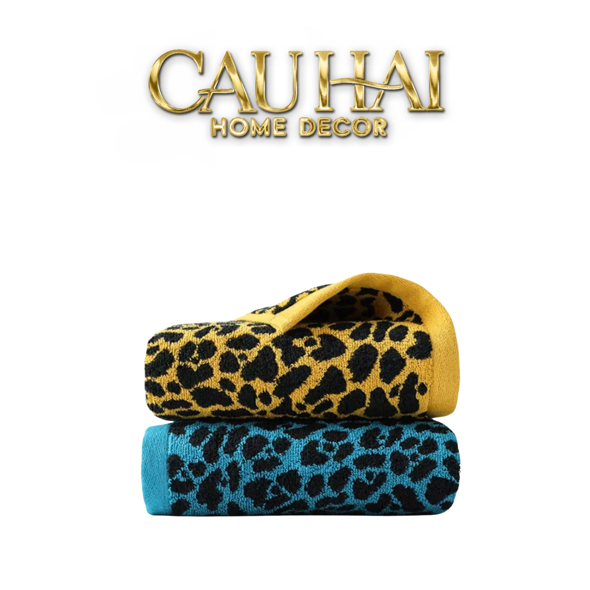 KHĂN TẮM 70X140 - LEOPARD PREMIUM BATH TOWEL - CẬU HAI HOME DECOR