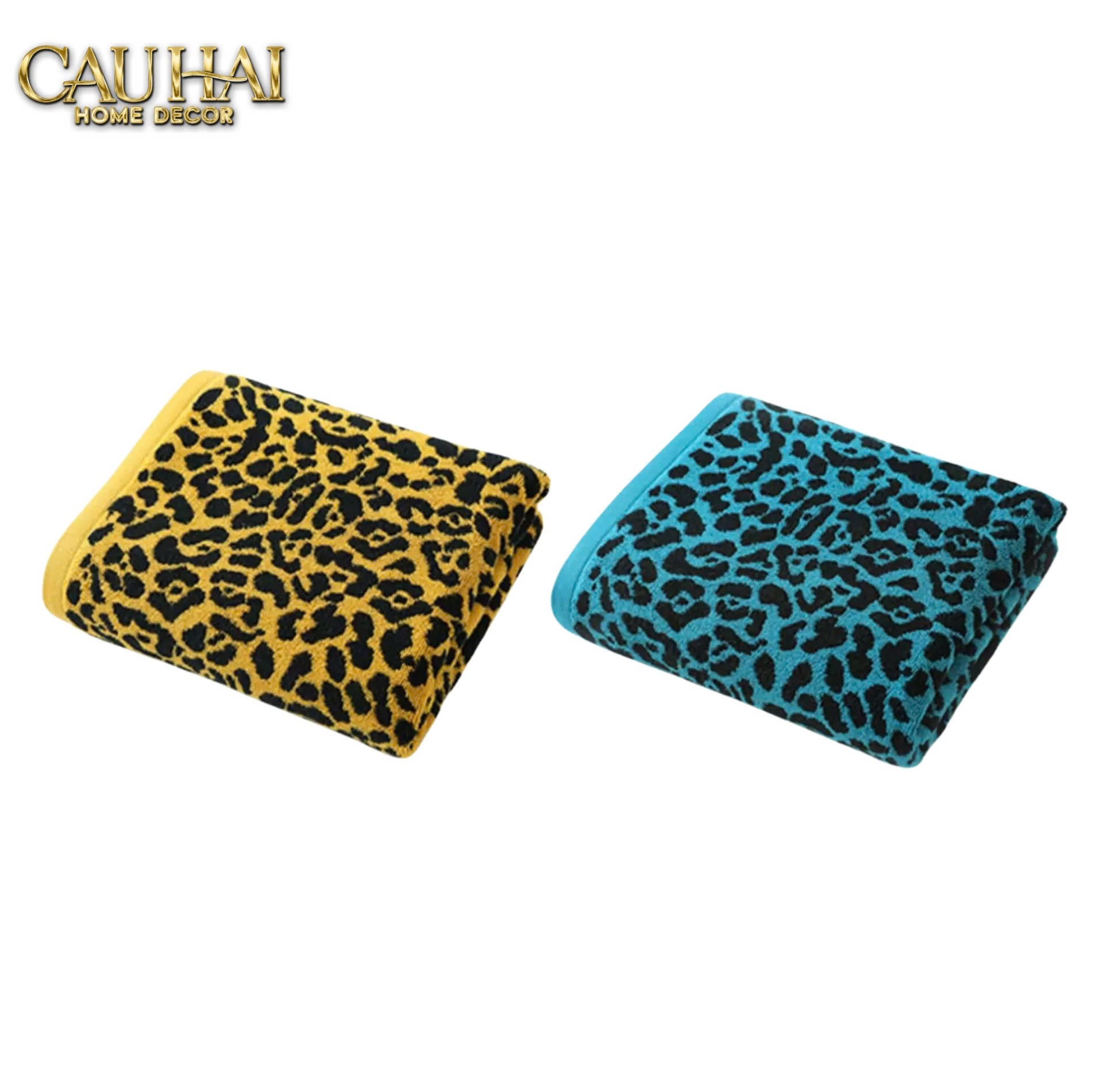 KHĂN TẮM 70X140 - LEOPARD PREMIUM BATH TOWEL - CẬU HAI HOME DECOR