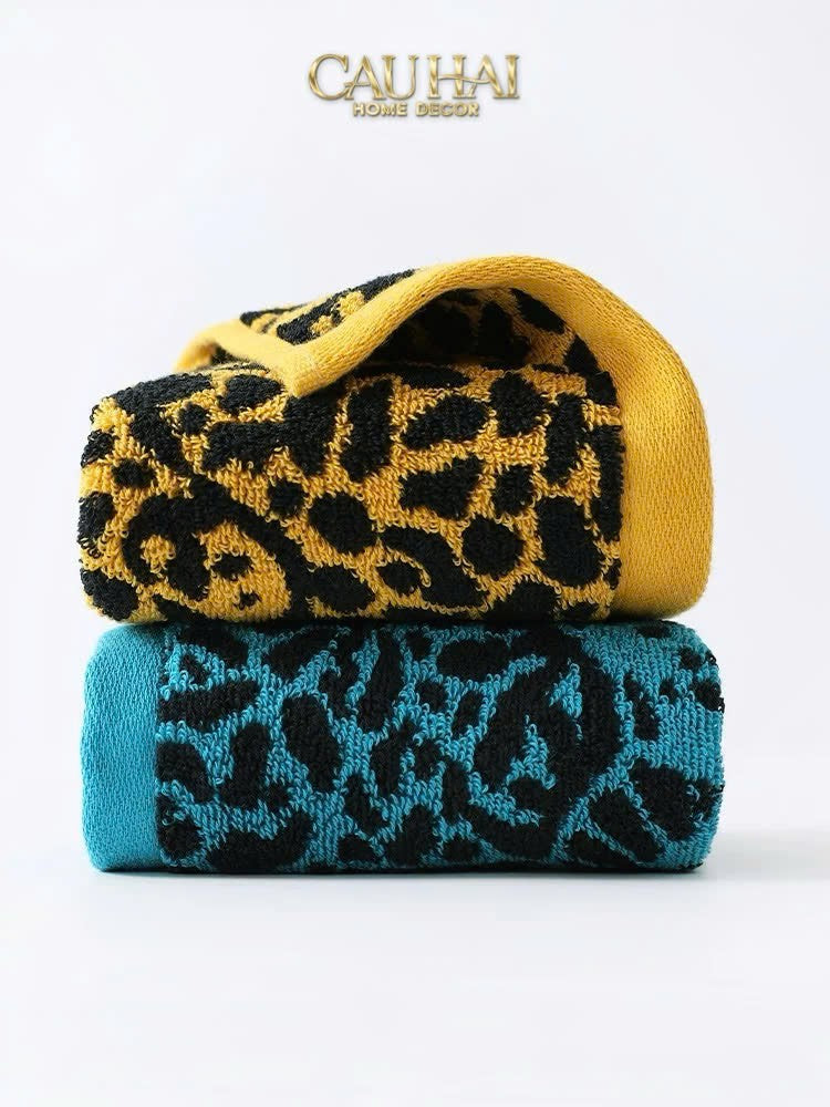 KHĂN TẮM 70X140 - LEOPARD PREMIUM BATH TOWEL - CẬU HAI HOME DECOR