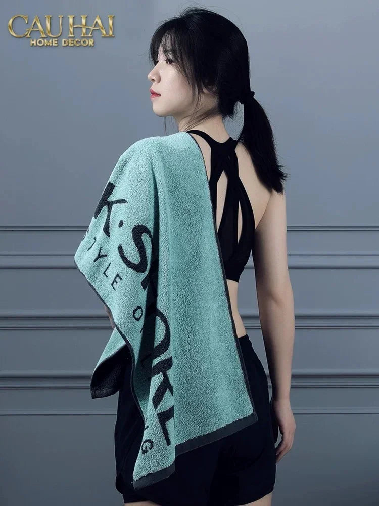 Khăn Thể Thao 38X120 - K.Shore Sporty Towel Blue-KHĂN TẮM-Đối tác tại Trung Quốc theo từng đơn đặt hàng-CẬU HAI HOME DECOR