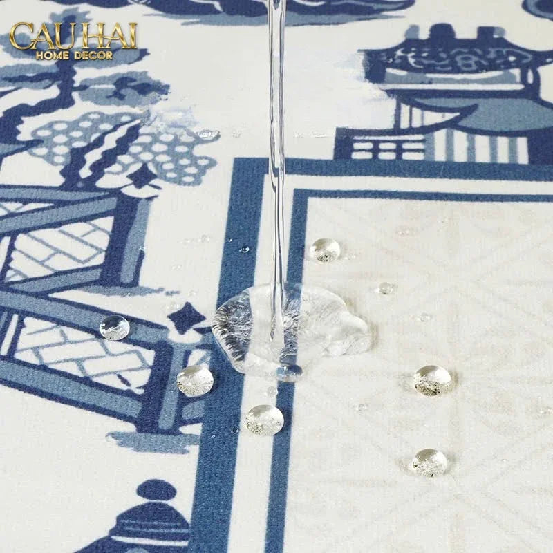 Khăn Trải Bàn Indigo Dynasty Heritage Pastoral Table Runner 3M6-KHĂN TRẢI BÀN-Đối tác tại Trung Quốc theo từng đơn đặt hàng-CẬU HAI HOME DECOR