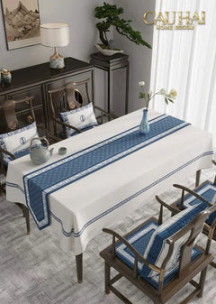 Khăn Trải Bàn Indigo Dynasty Heritage Revival Table Runner 3M6-CẬU HAI HOME DECOR