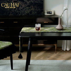 Khăn Trải Bàn - Jarguar Émeraude Sauvage Table Runner 30X240-CẬU HAI HOME DECOR