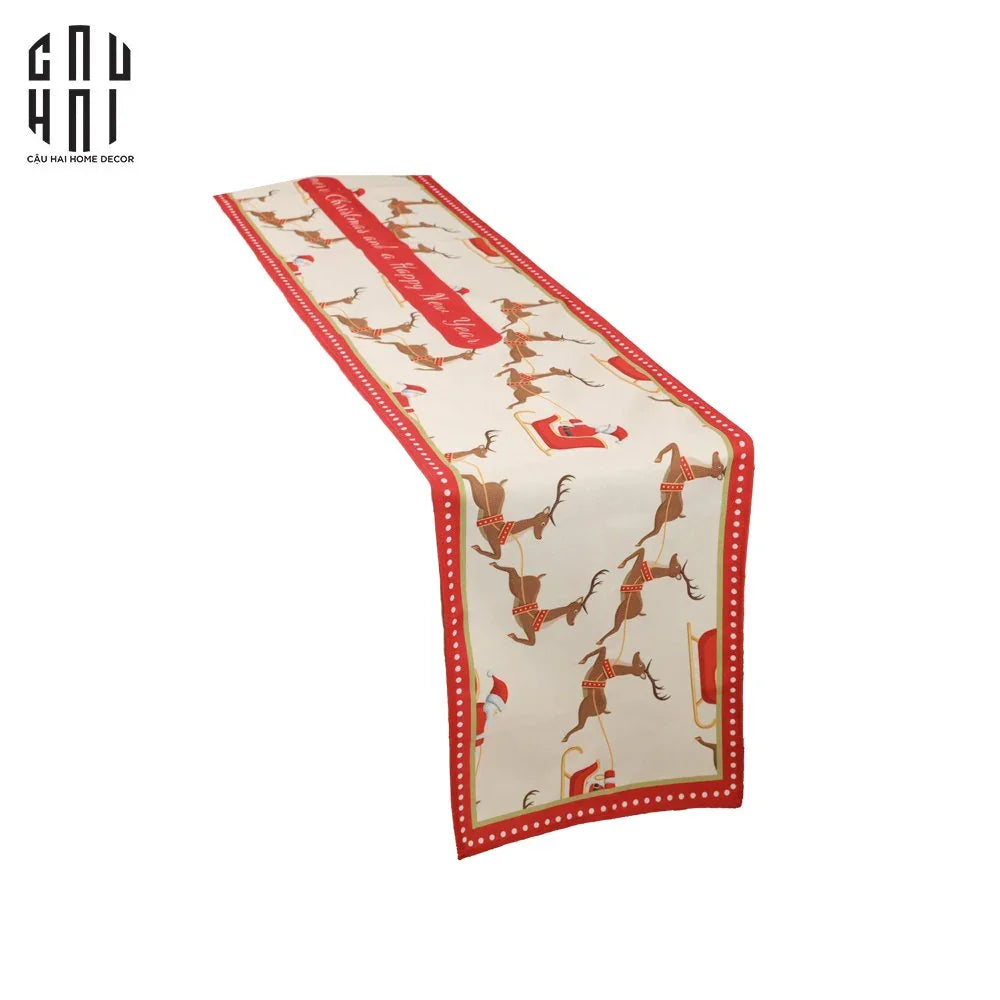 FÊTES COUTURE - KHĂN TRẢI BÀN - TABLE RUNNER BROWN DEER 40X275 CM - CẬU HAI HOME DECOR