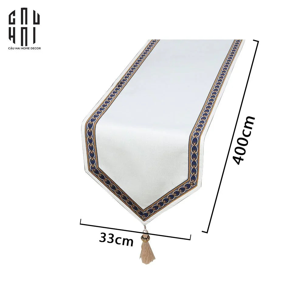 KHĂN TRẢI BÀN OPALINE LUX VELVET D'AMOUR 4M TABLE RUNNER - CẬU HAI HOME DECOR